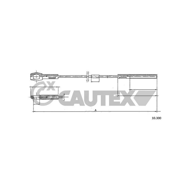 Tirette à câble, commande d'embrayage CAUTEX 762910