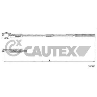 Tirette à câble, commande d'embrayage CAUTEX 762911