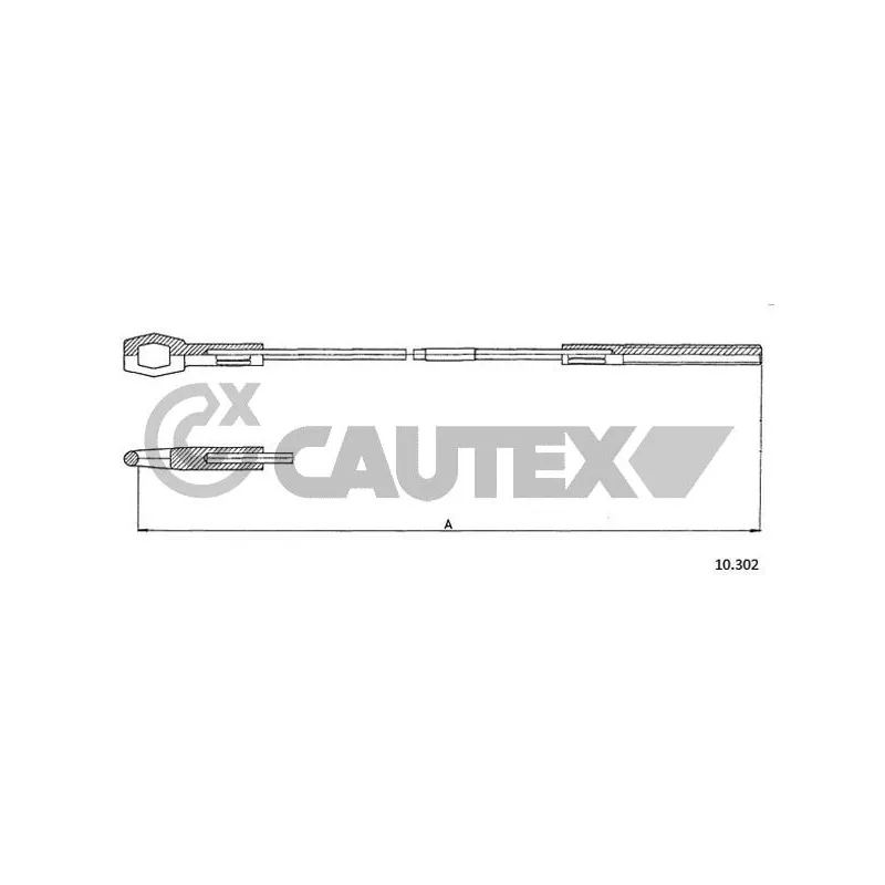 Tirette à câble, commande d'embrayage CAUTEX 762911
