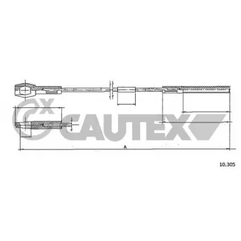 Tirette à câble, commande d'embrayage CAUTEX 762913