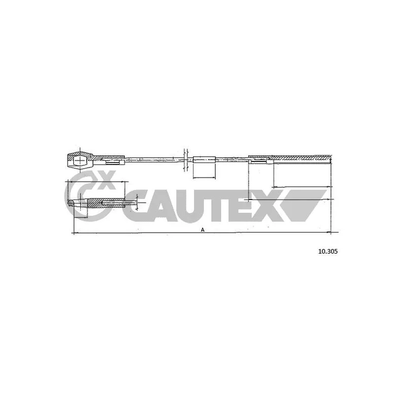 Tirette à câble, commande d'embrayage CAUTEX 762913