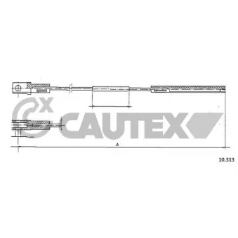 Tirette à câble, commande d'embrayage CAUTEX 762914