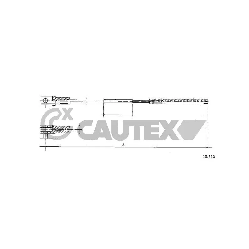Tirette à câble, commande d'embrayage CAUTEX 762914