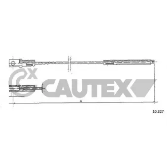 Tirette à câble, commande d'embrayage CAUTEX 762915