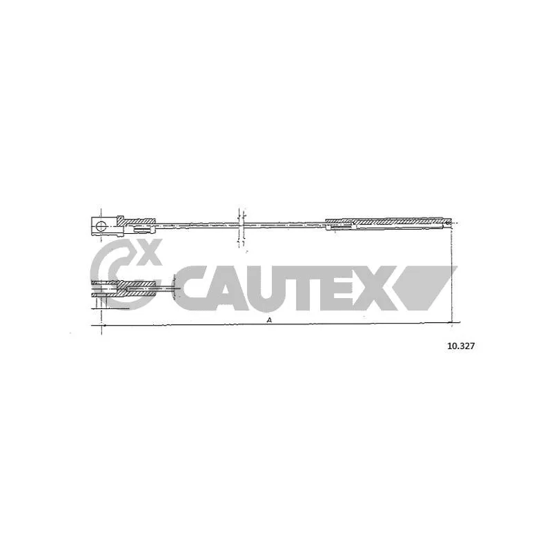 Tirette à câble, commande d'embrayage CAUTEX 762915