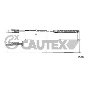 Tirette à câble, commande d'embrayage CAUTEX 762916
