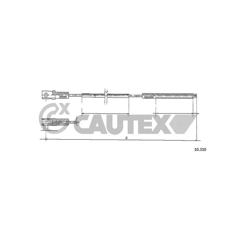Tirette à câble, commande d'embrayage CAUTEX 762916
