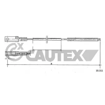 Tirette à câble, commande d'embrayage CAUTEX 762918