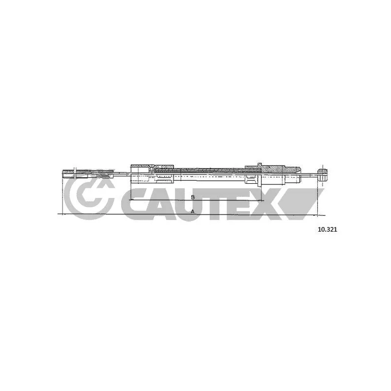 Tirette à câble, commande d'embrayage CAUTEX 762920