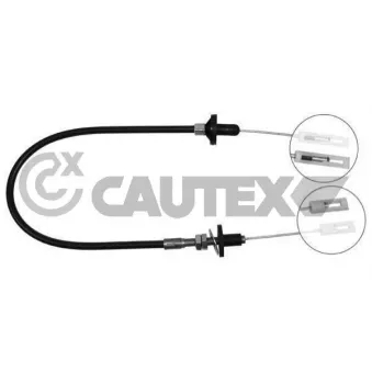 Tirette à câble, commande d'embrayage CAUTEX 762928