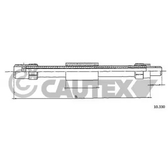 Tirette à câble, commande d'embrayage CAUTEX 762931