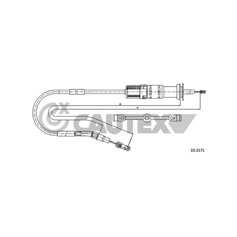 Tirette à câble, commande d'embrayage CAUTEX 762932