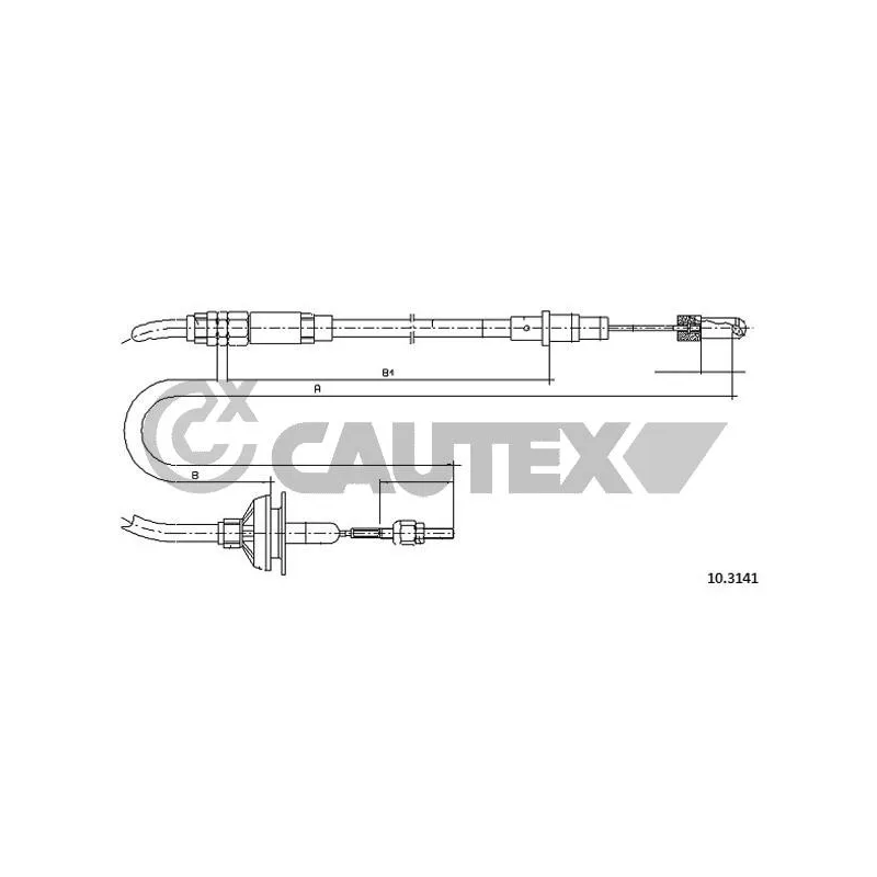 Tirette à câble, commande d'embrayage CAUTEX 762935