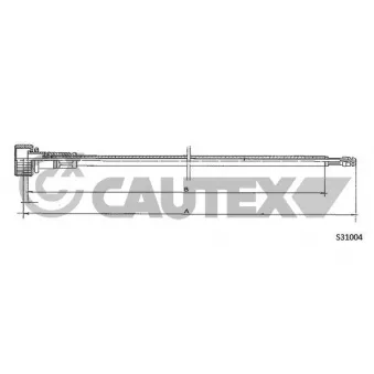 Câble flexible de commande de compteur CAUTEX 762947
