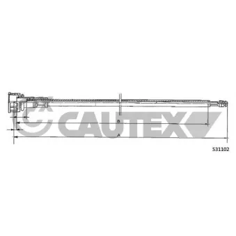 Câble flexible de commande de compteur CAUTEX 762949