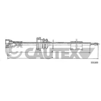 Câble flexible de commande de compteur CAUTEX 762950