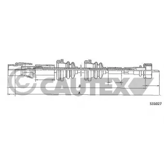 Câble flexible de commande de compteur CAUTEX 762954