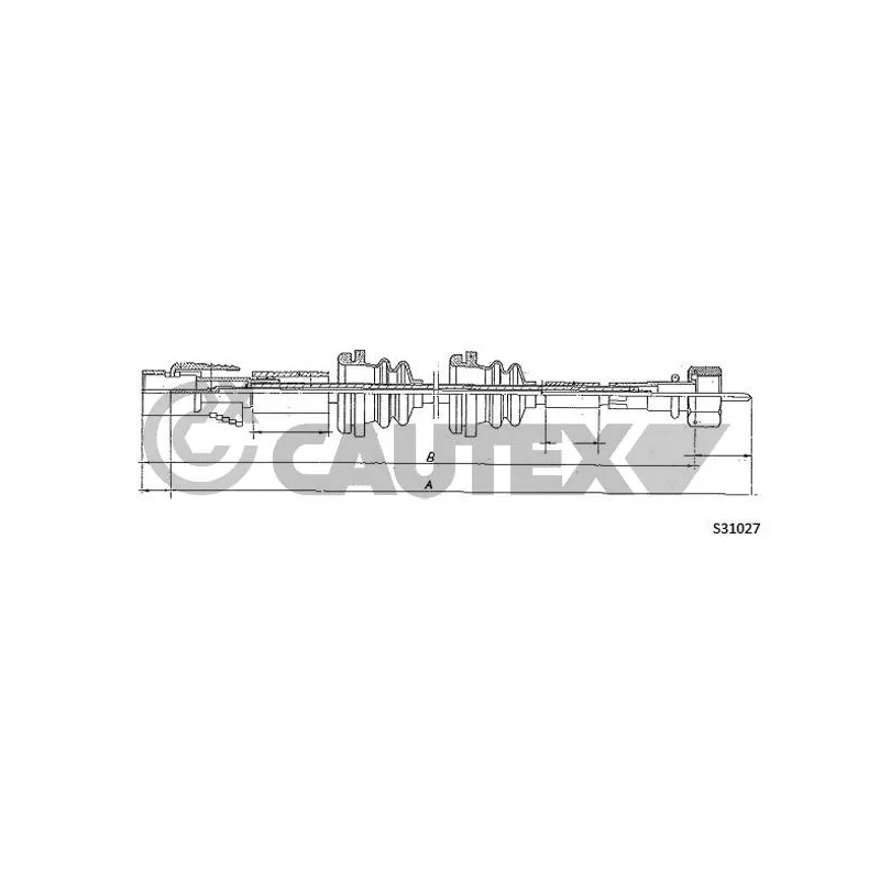 Câble flexible de commande de compteur CAUTEX 762954