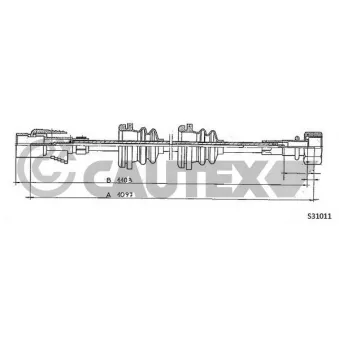 Câble flexible de commande de compteur CAUTEX 762955