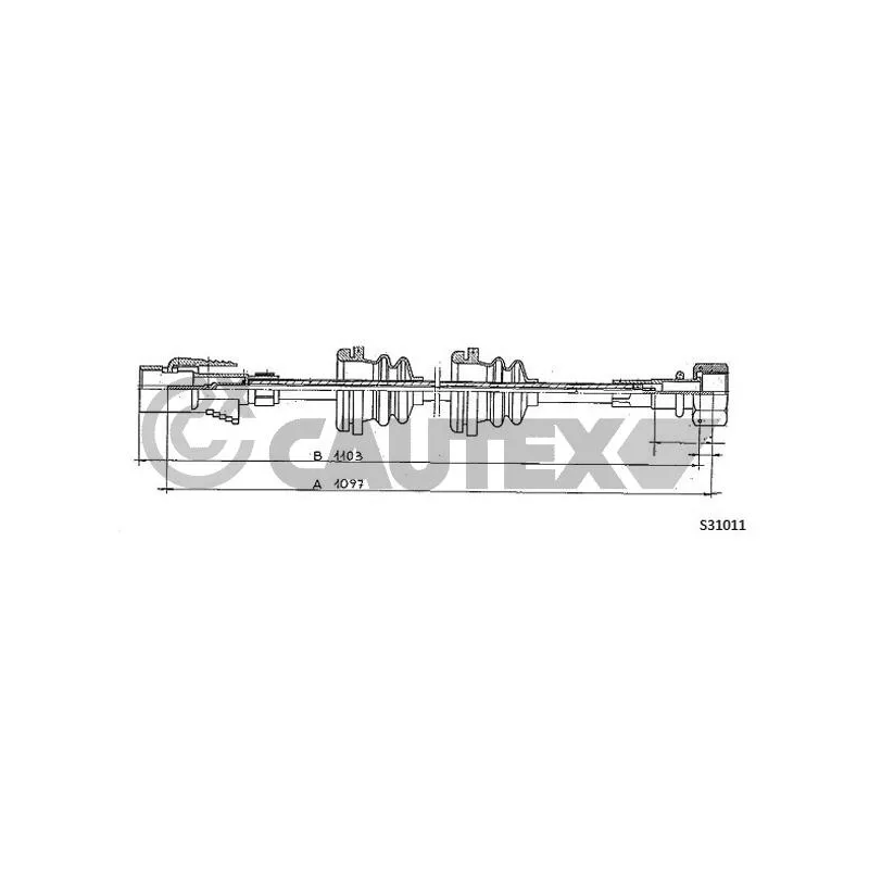 Câble flexible de commande de compteur CAUTEX 762955