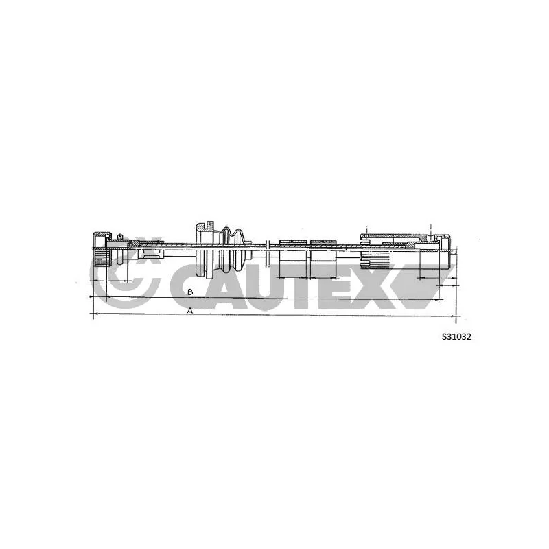 Câble flexible de commande de compteur CAUTEX 762958