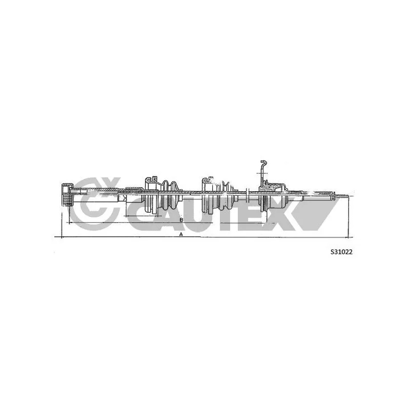 Câble flexible de commande de compteur CAUTEX 762959