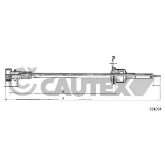 Câble flexible de commande de compteur CAUTEX 762965