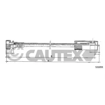 Câble flexible de commande de compteur CAUTEX 762966