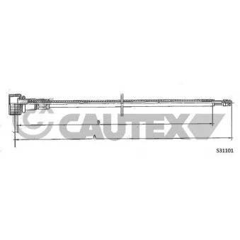 Câble flexible de commande de compteur CAUTEX 762975