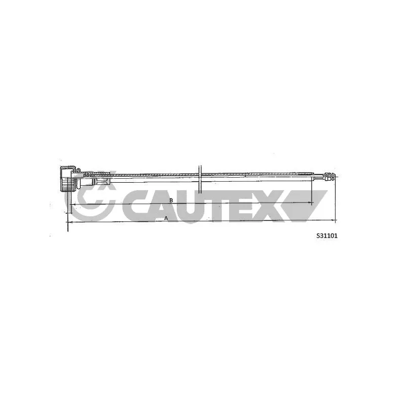 Câble flexible de commande de compteur CAUTEX 762975