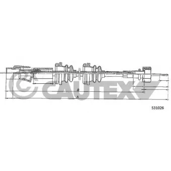 Câble flexible de commande de compteur CAUTEX 762980