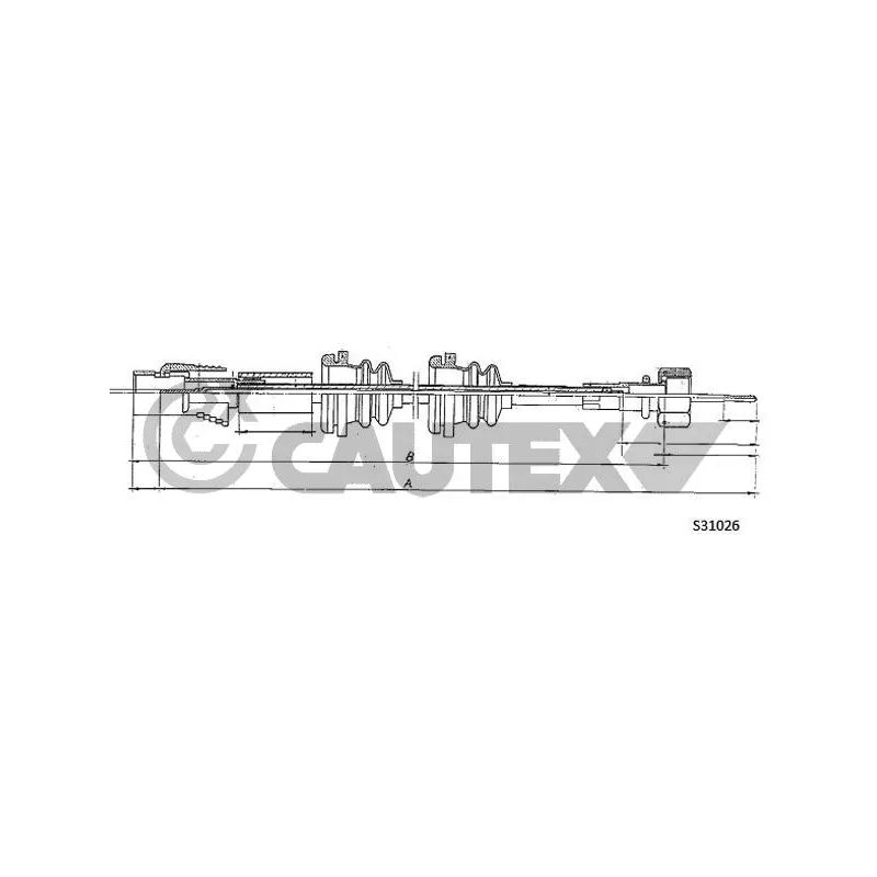 Câble flexible de commande de compteur CAUTEX 762980