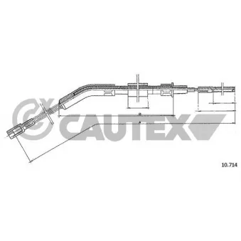 Tirette à câble, frein de stationnement CAUTEX 762984