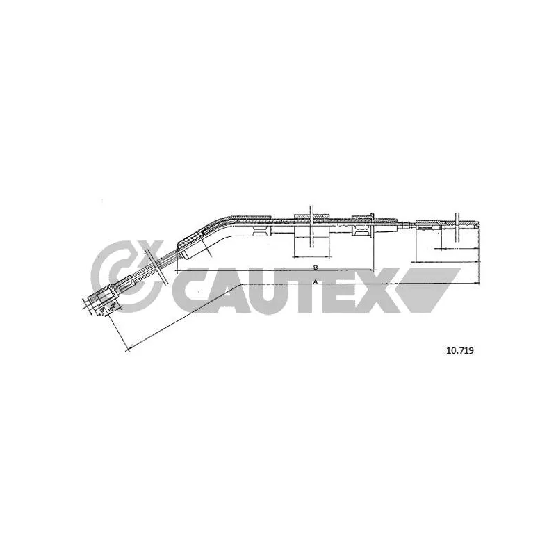 Tirette à câble, frein de stationnement CAUTEX 762995