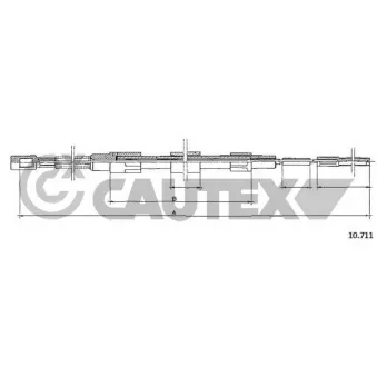 Tirette à câble, frein de stationnement CAUTEX 762996