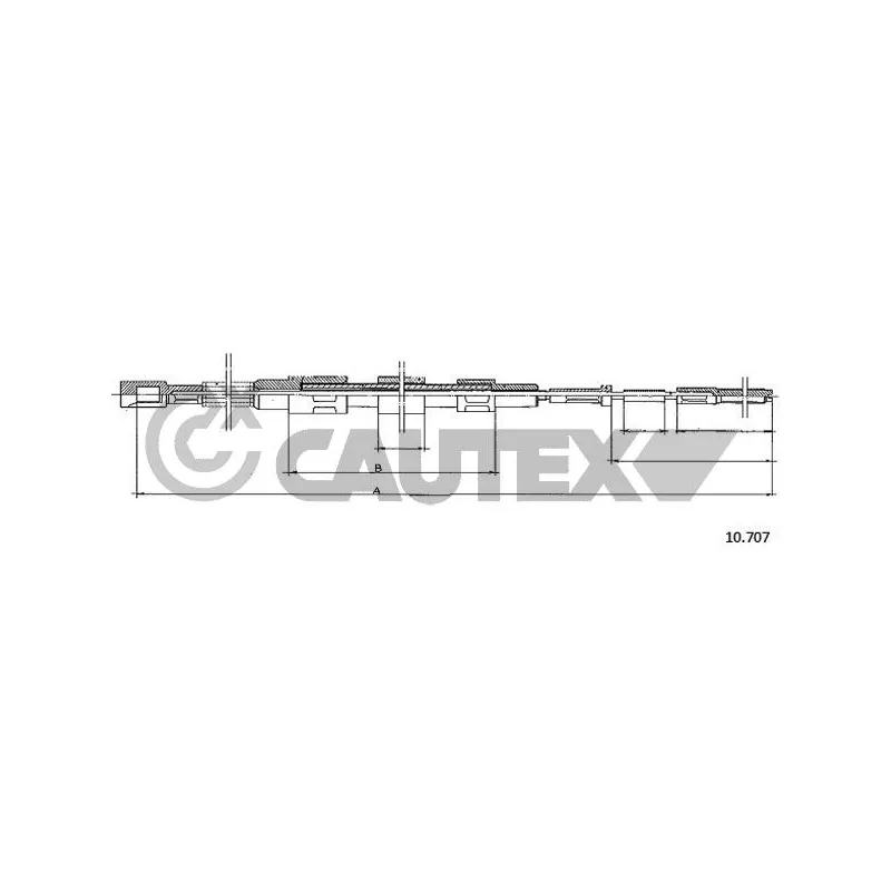 Tirette à câble, frein de stationnement CAUTEX 763005