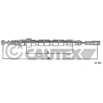 Tirette à câble, frein de stationnement CAUTEX 763009