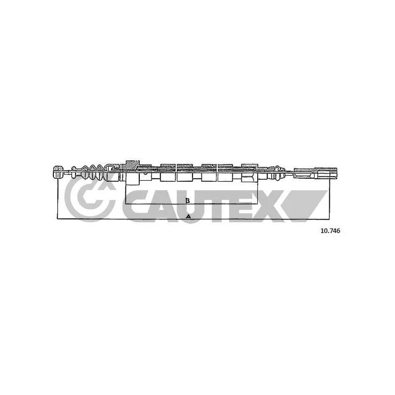 Tirette à câble, frein de stationnement CAUTEX 763009