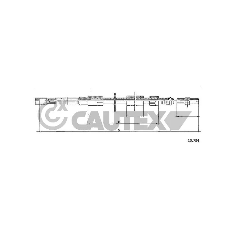 Tirette à câble, frein de stationnement CAUTEX 763016