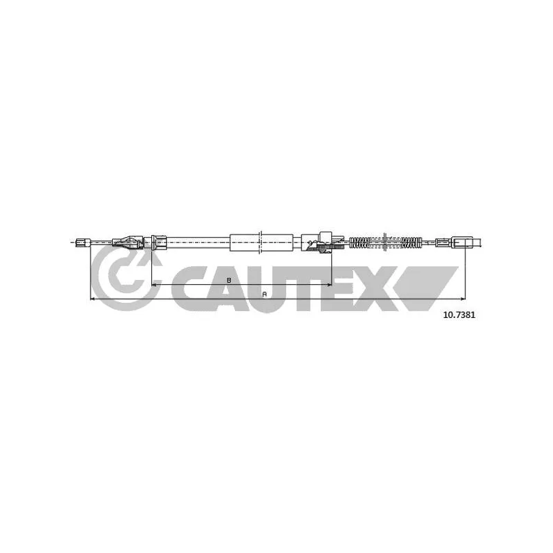 Tirette à câble, frein de stationnement CAUTEX 763021