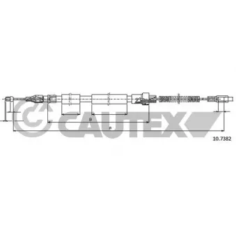 Tirette à câble, frein de stationnement CAUTEX 763022