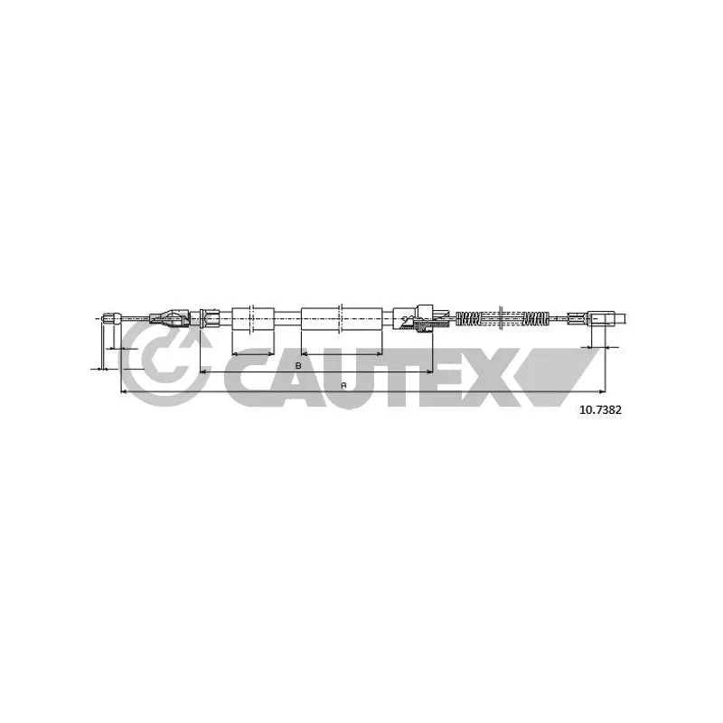 Tirette à câble, frein de stationnement CAUTEX 763022