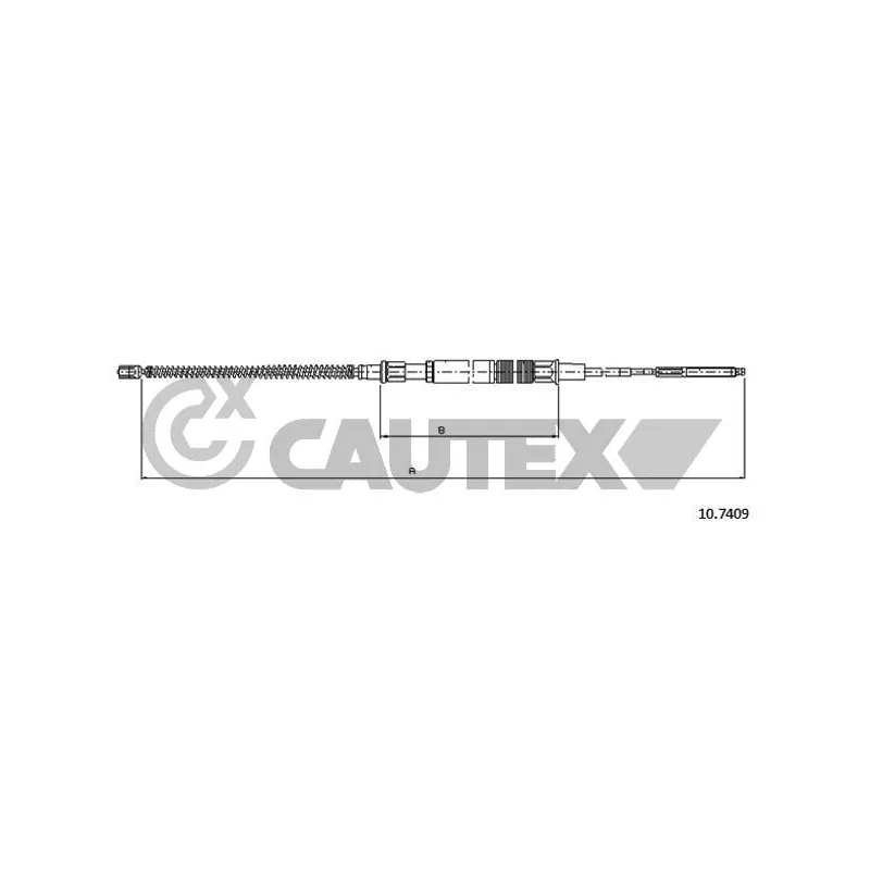 Tirette à câble, frein de stationnement CAUTEX 763028