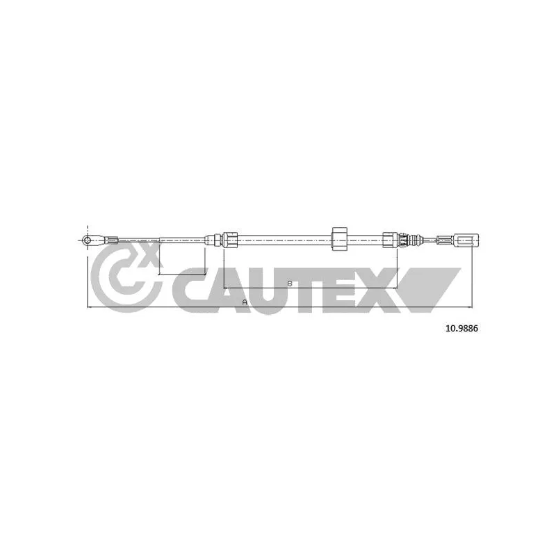 Tirette à câble, frein de stationnement CAUTEX 763037