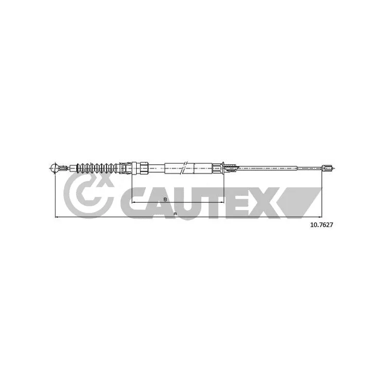 Tirette à câble, frein de stationnement CAUTEX 763050
