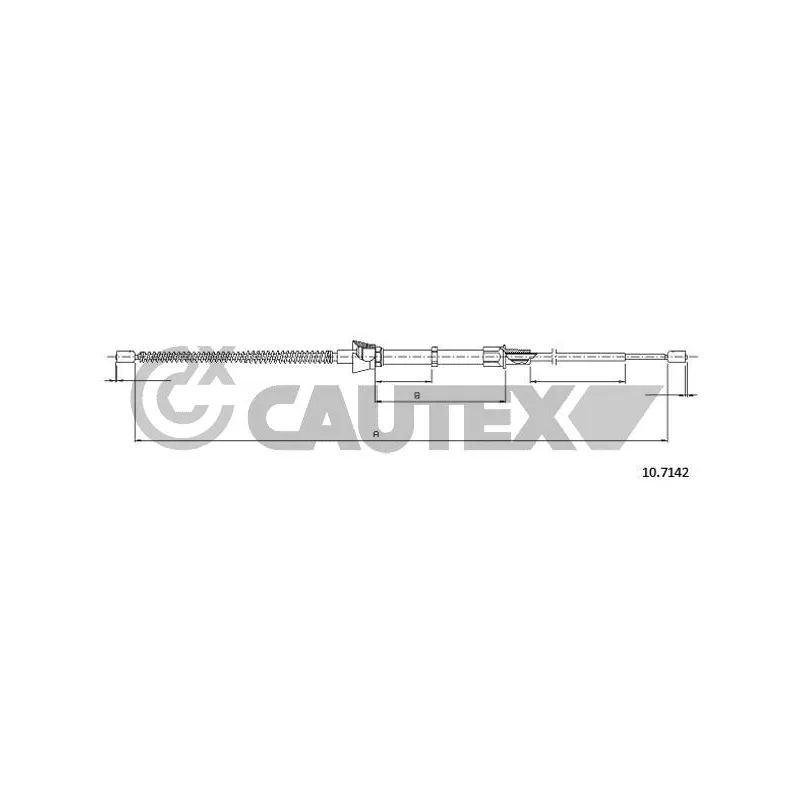 Tirette à câble, frein de stationnement CAUTEX 763060
