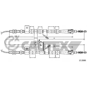 Tirette à câble, frein de stationnement CAUTEX