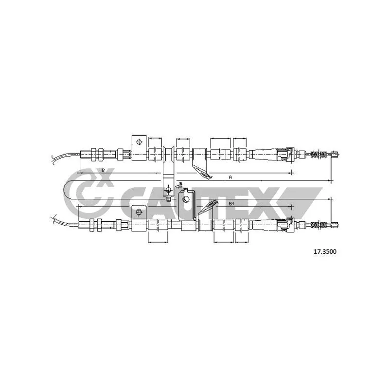 Tirette à câble, frein de stationnement CAUTEX 763176