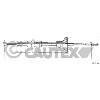 Tirette à câble, commande d'embrayage CAUTEX 763190