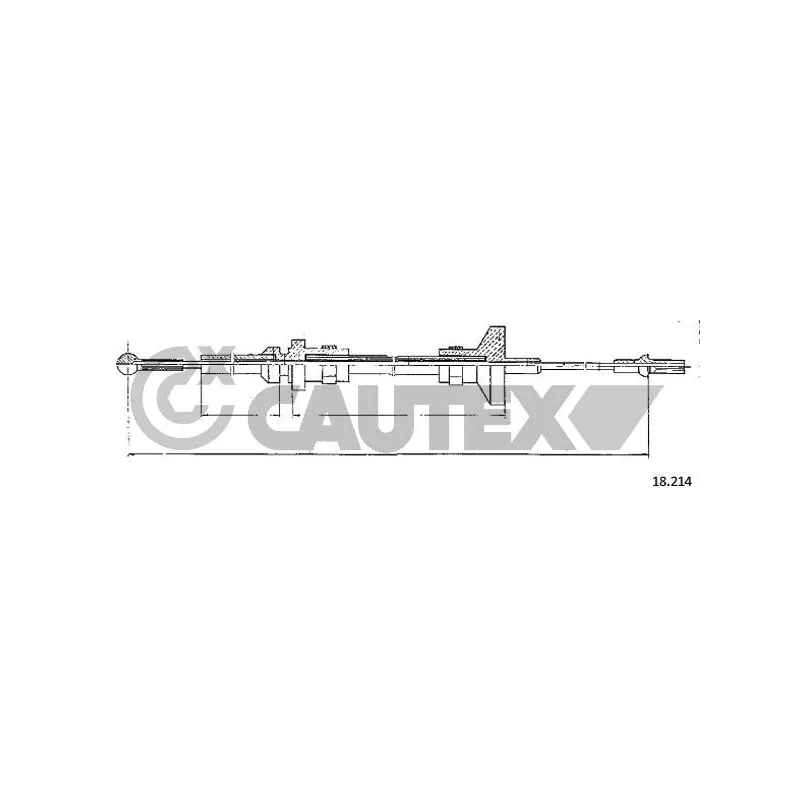 Tirette à câble, commande d'embrayage CAUTEX 763190